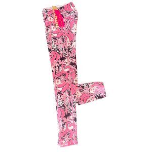 Lilly Pulitzer Women Size XXS Weekender Pink Panda Hanging with my Boo Leggings